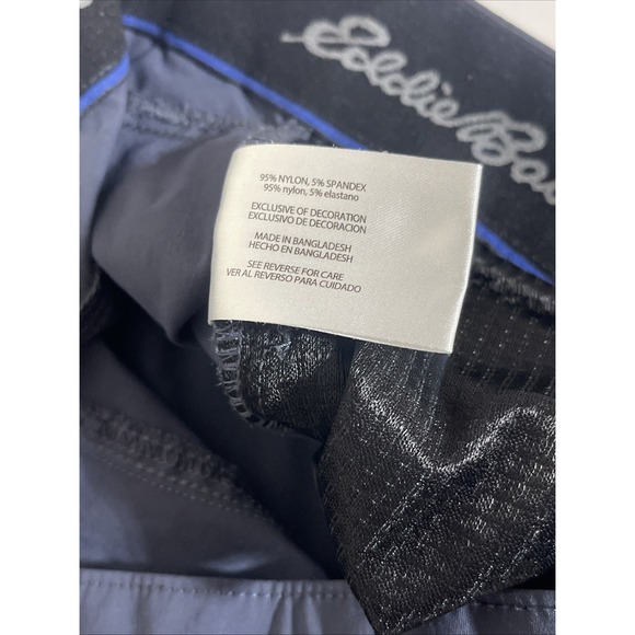 Men's Nylon Stretch Water Repellent Pants 32x32‎ Eddie Bauer Blue Outdoor Golf - Picture 10 of 12